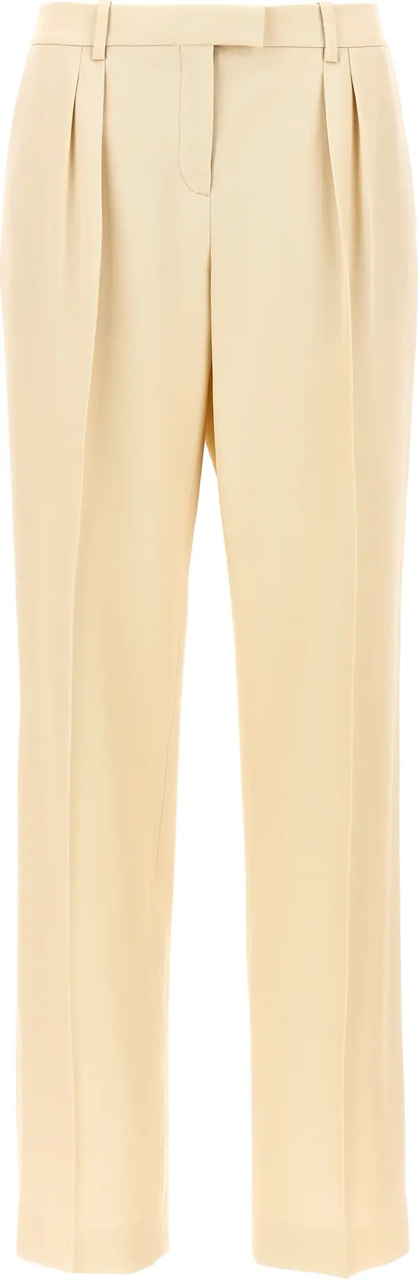 Beige Silk Dress Pants