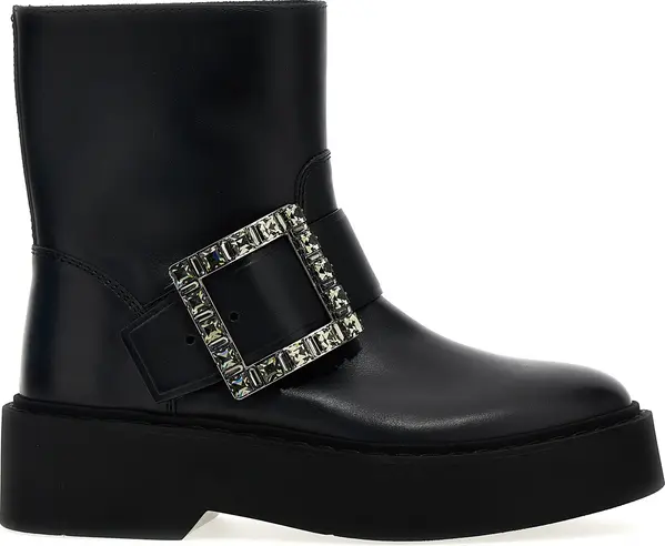 Black Calfskin Ankle Boots