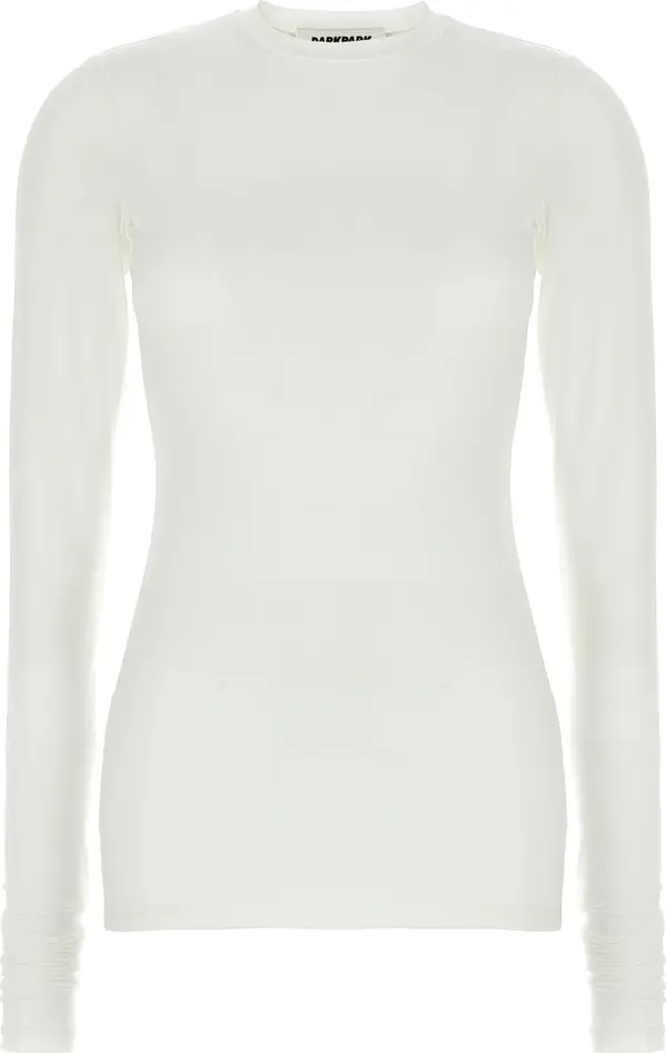 White Polyester Long Sleeve T-Shirt