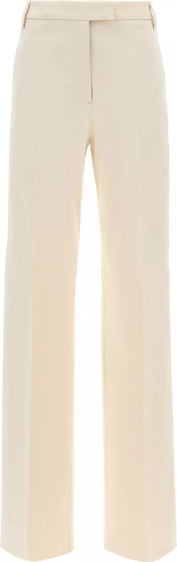 Beige Cotton Pants