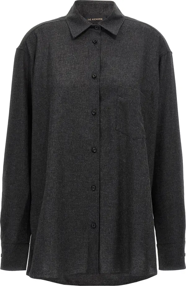 Gray Wool Blouse