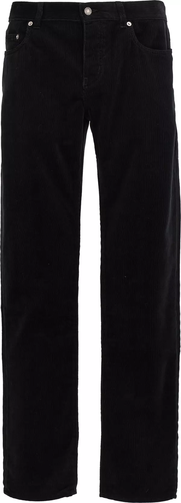 Black Cotton Casual Pants