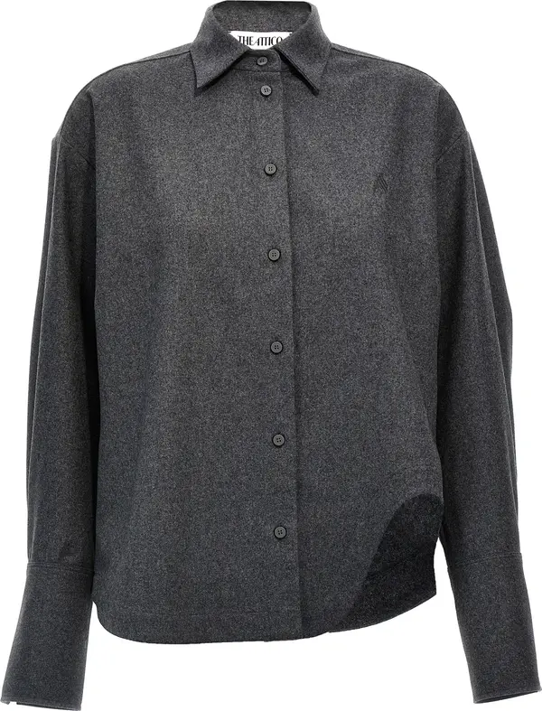 Gray Wool Blouse