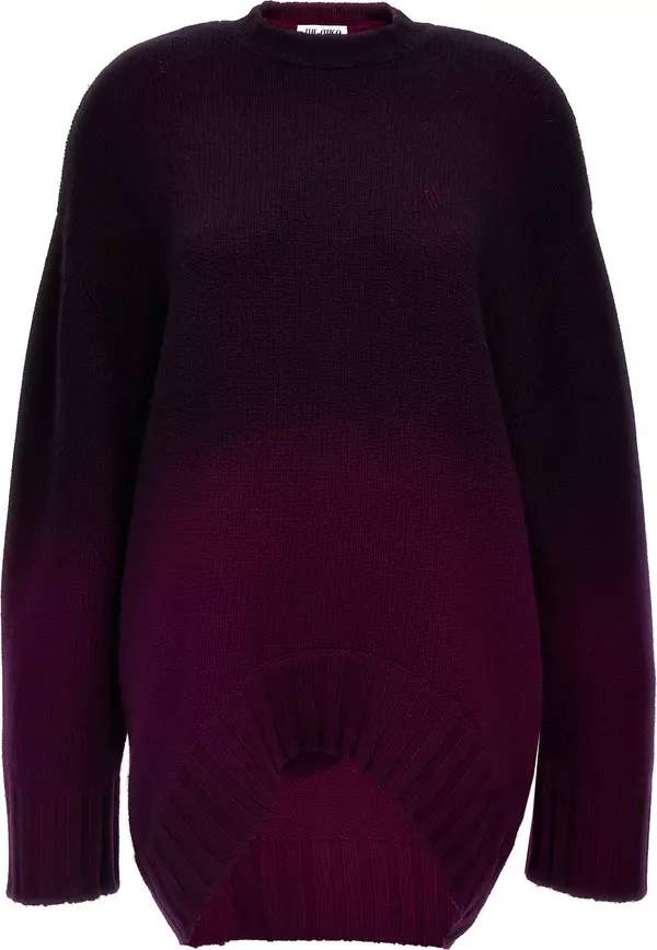 Purple Wool Short Dress