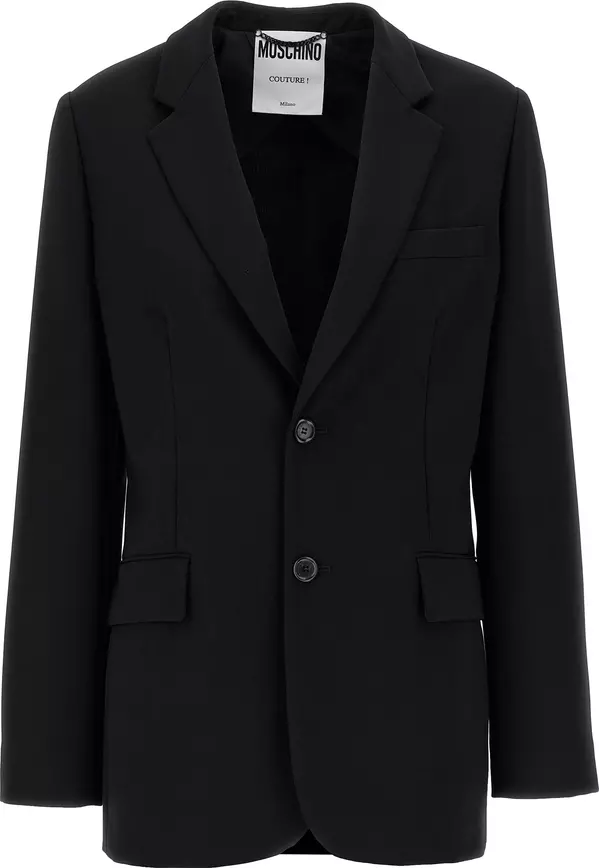 Black Polyester Blazer