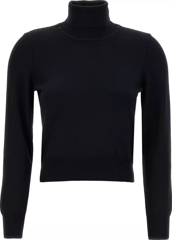 Black Merino Wool Cardigan