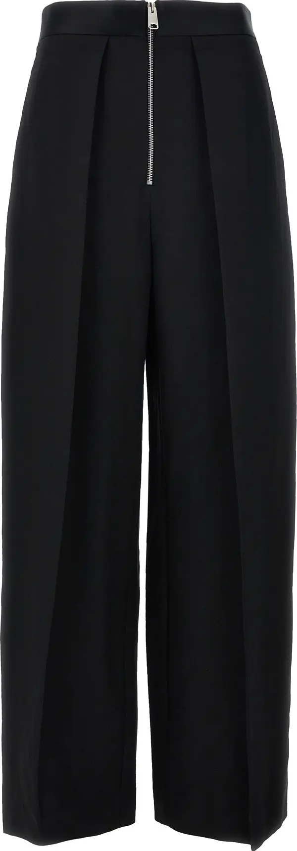 Black Viscose Casual Pants