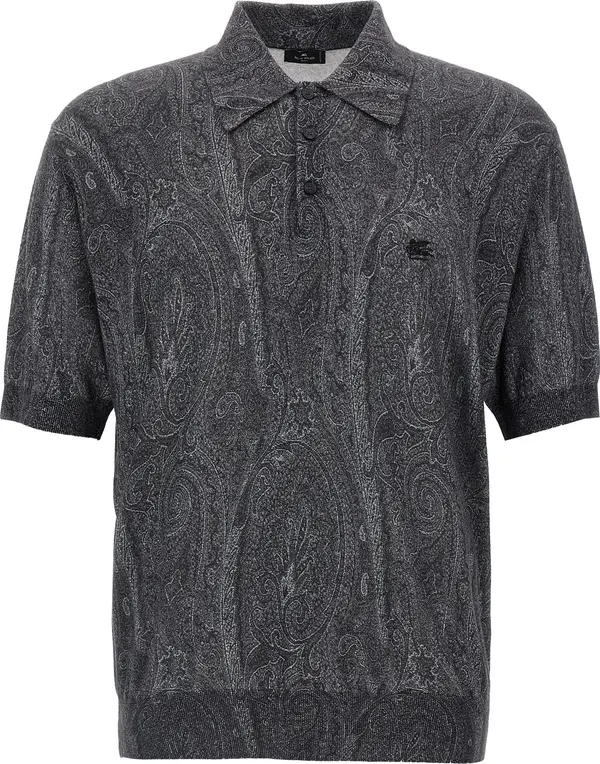 Multicolor Silk Polo Shirt