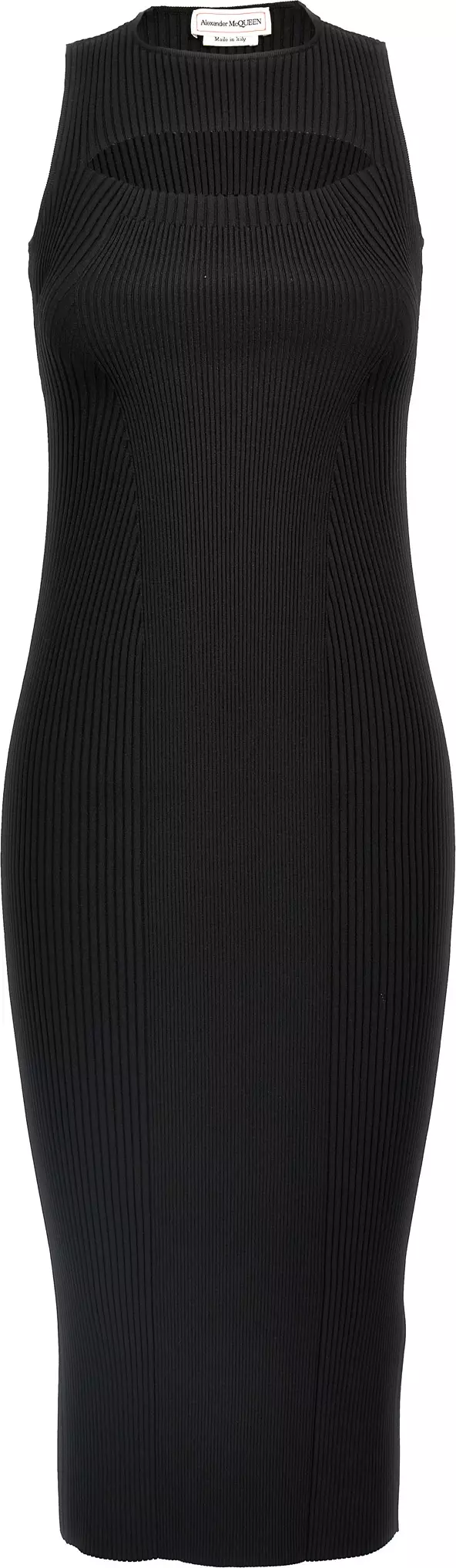 Black Viscose Midi Dress