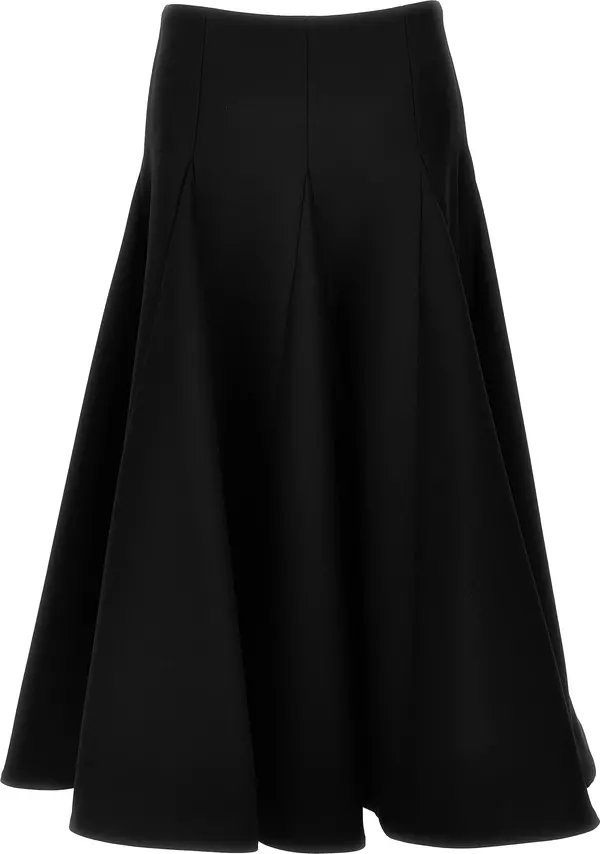 Black Virgin Wool Mini Skirt