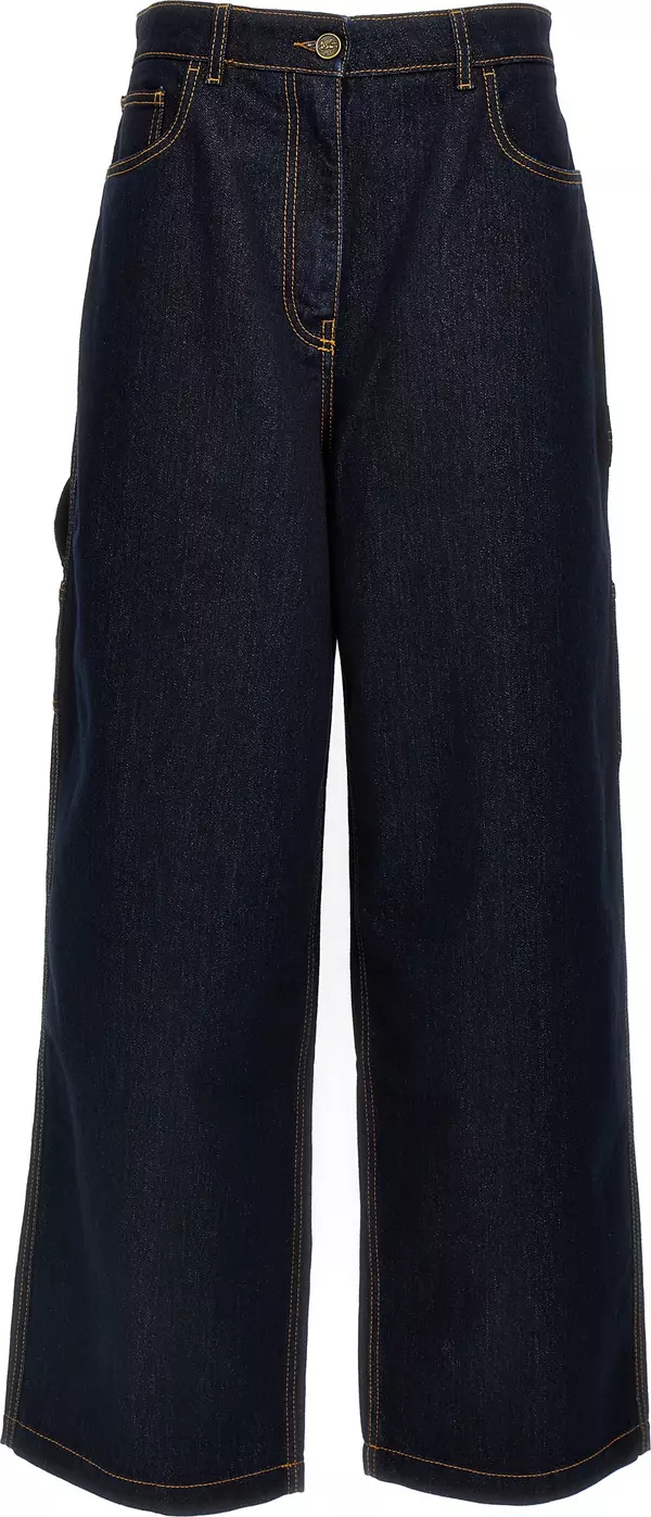 Blue Cotton Jeans Denim