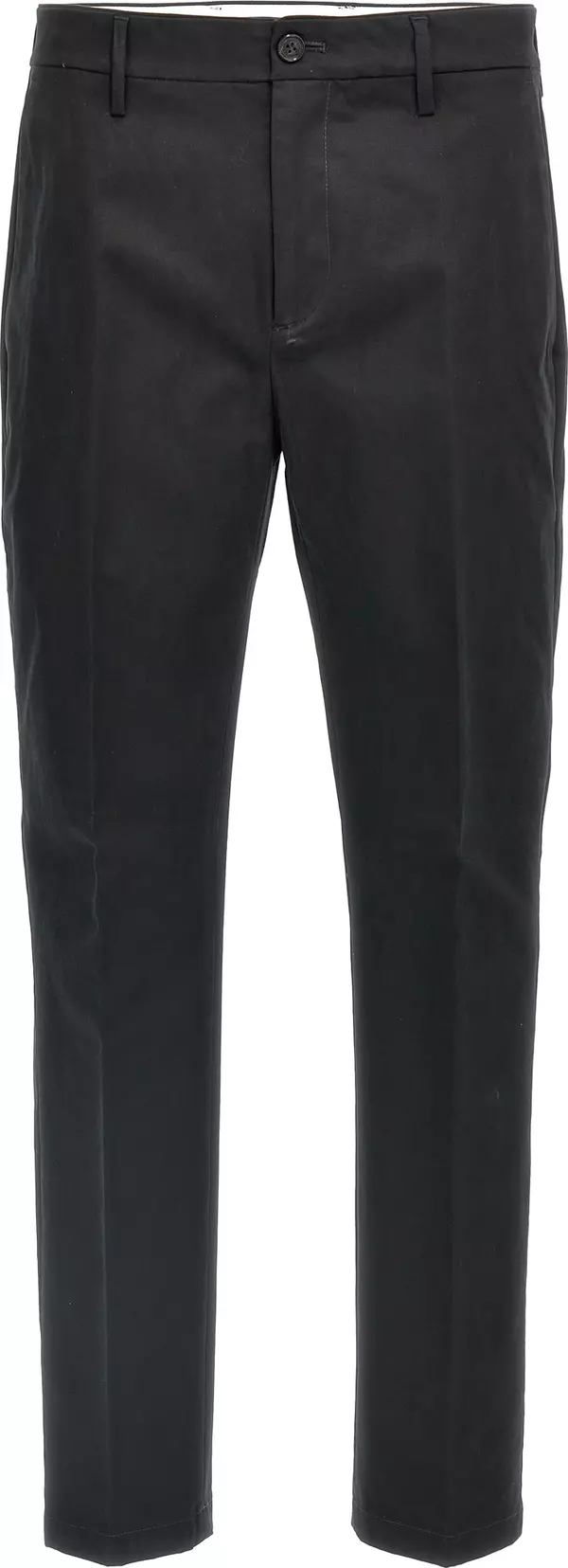 Black Cotton Casual Pants