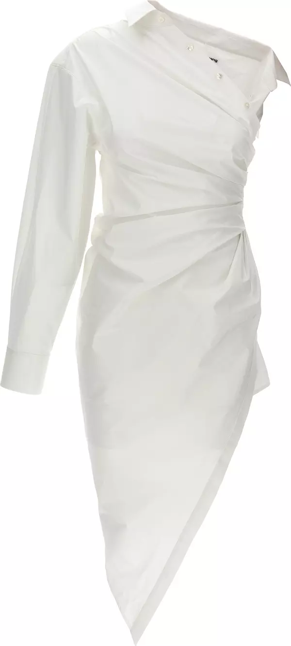 White Cotton Short Dress