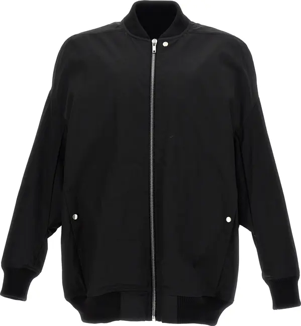 Black Nylon Bomber