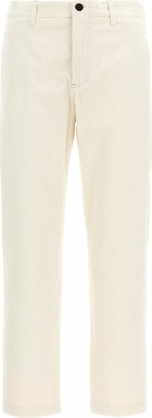 White Cotton Casual Pants
