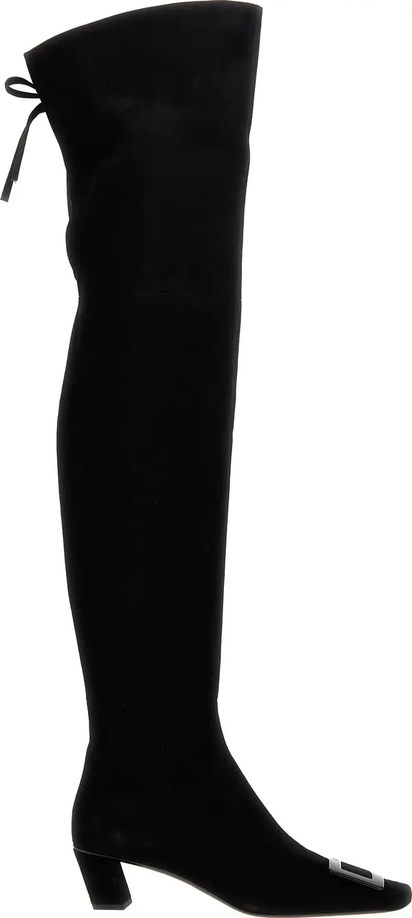 Black Goatskin Over The Knee