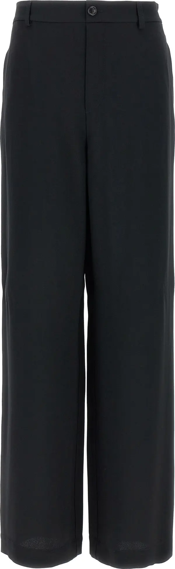 Black Acetate Casual Pants
