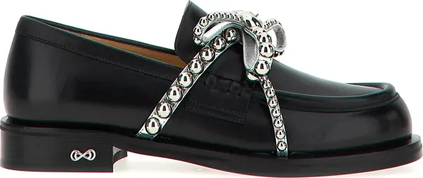 Black Leather Slip-On Loafers