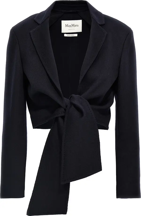 Blue Wool Full-Length Jacket