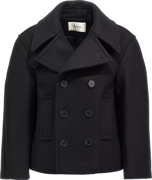 Black Virgin Wool Coat