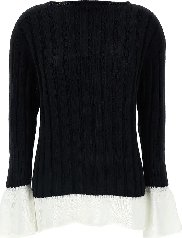 Bicolor Cotton Cardigan