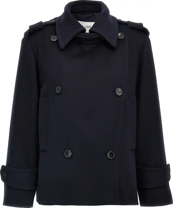 Blue Virgin Wool Coat