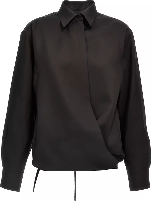 Black Wool Blouse