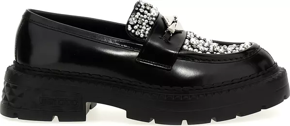 Black Calfskin Slip-On Loafers