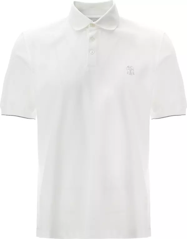 White Cotton Polo Shirt