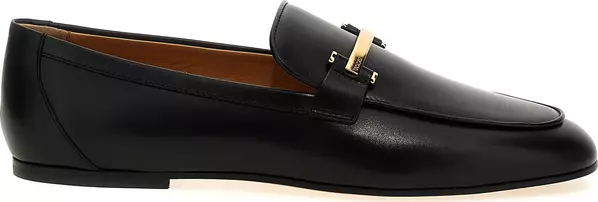 Black Calfskin Slip-On Loafers