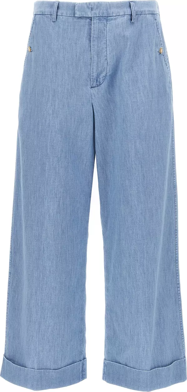 Blue Cotton Jeans Denim
