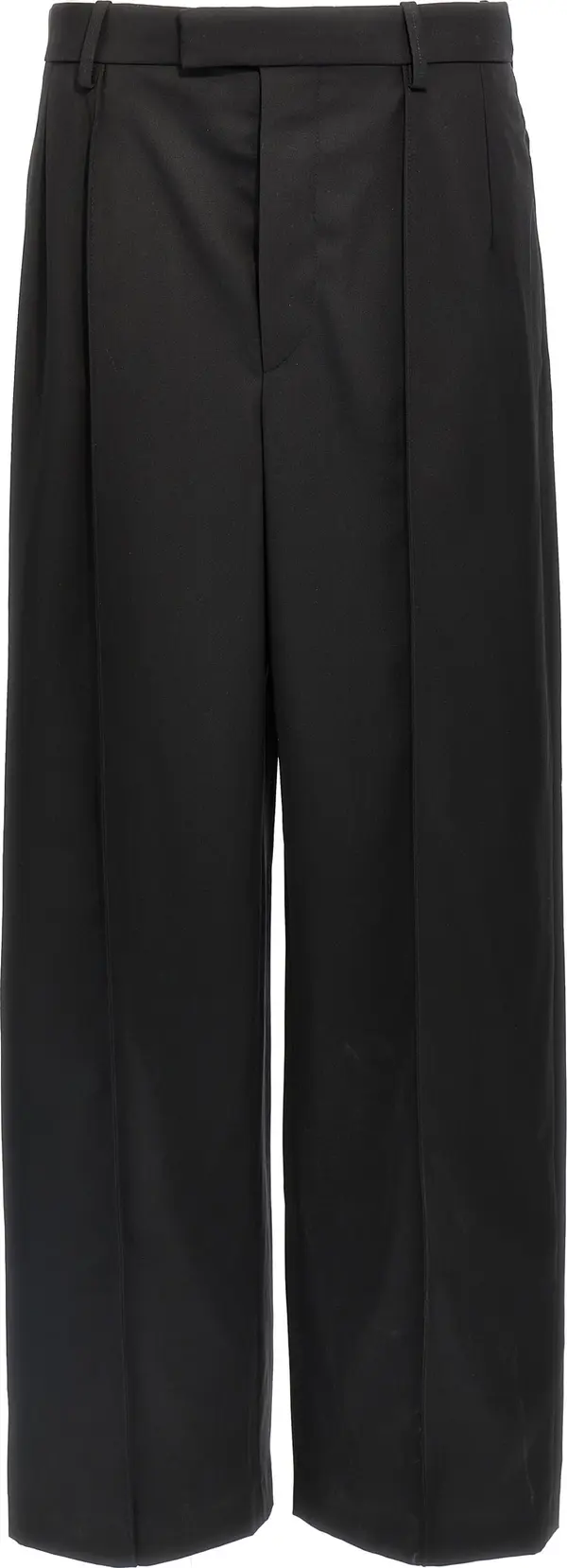 Black Wool Casual Pants