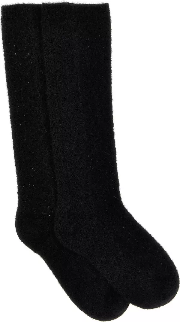 Black Wool Socks
