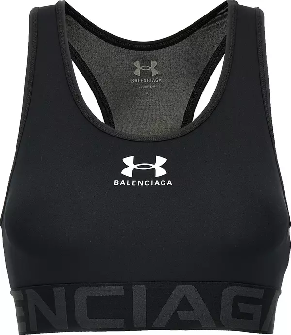 Black Polyester Sport Bra