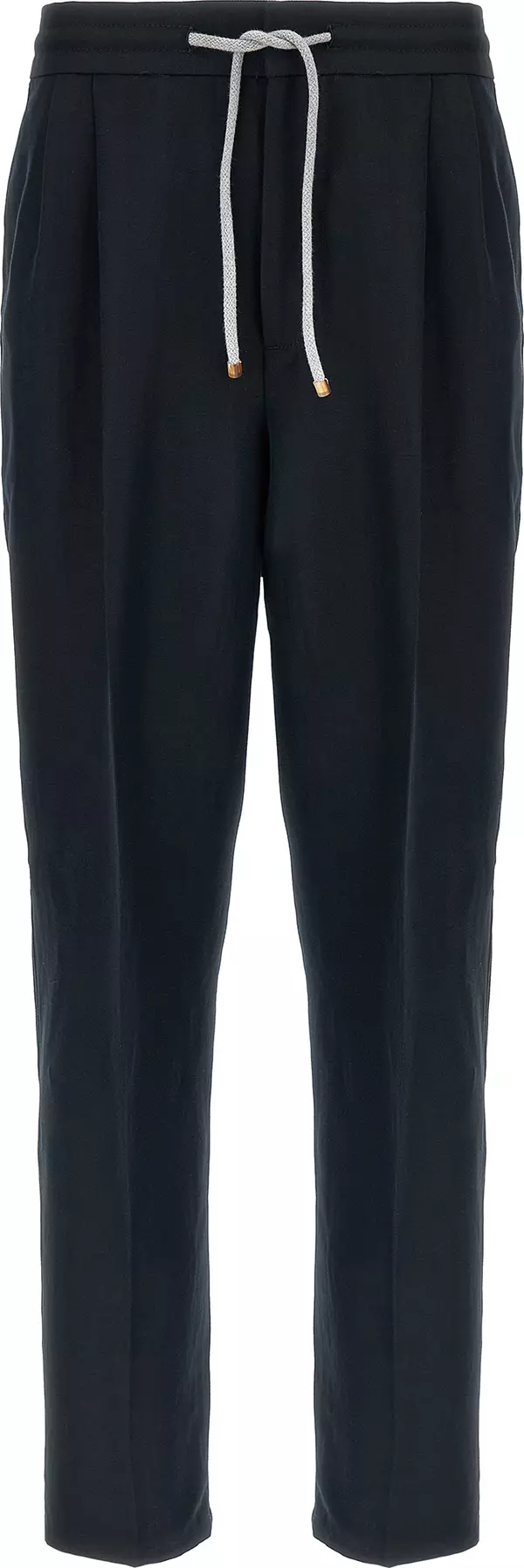 Blue Linen Casual Pants