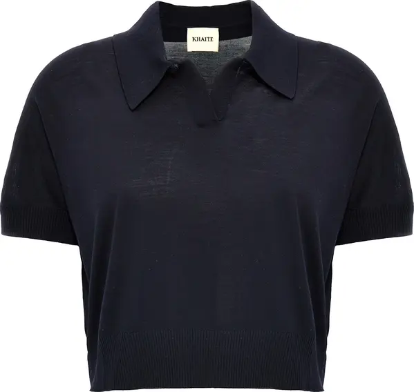 Blue Wool Shortsleeve Shirt