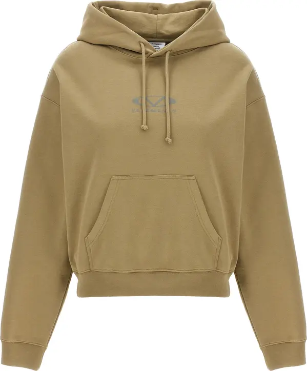 Beige Cotton Hoodie