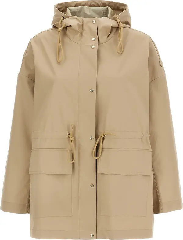 Beige Cotton Parka