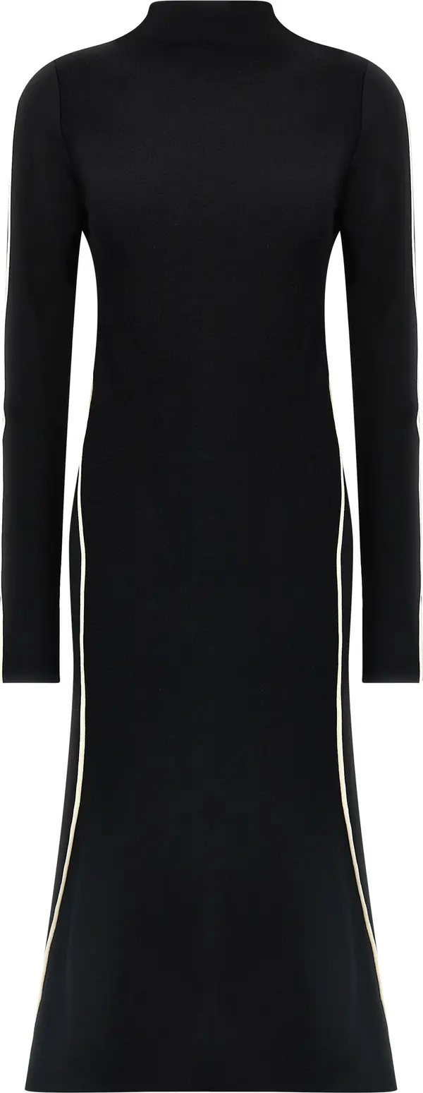 Bicolor Viscose Midi Dress
