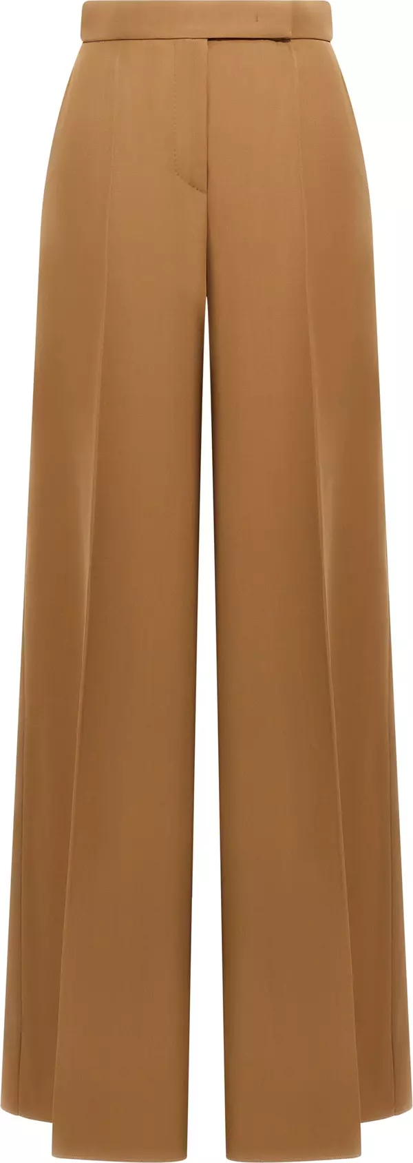 Brown Virgin Wool Casual Pants