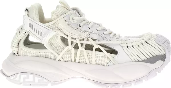 White Calfskin Athletic Sneakers