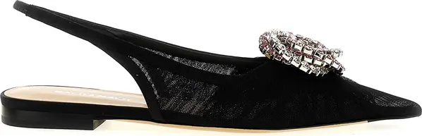 Black Polyamide Ballet Flats