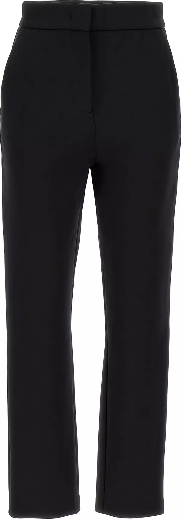 Black Polyamide Casual Pants