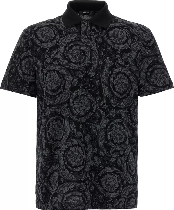 Gray Cotton Polo Shirt