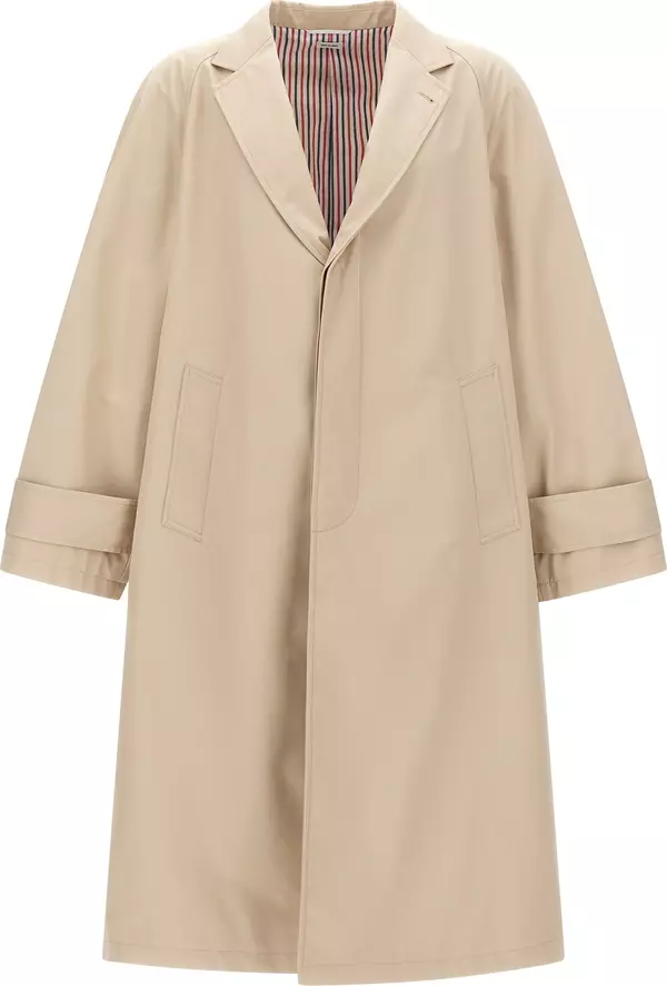 Beige Polyester Coat