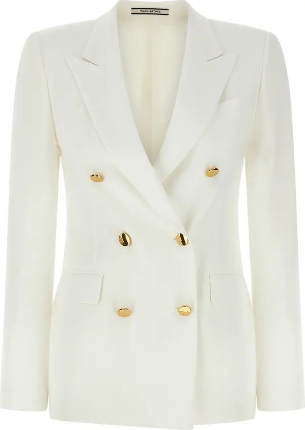 White Viscose Blazer