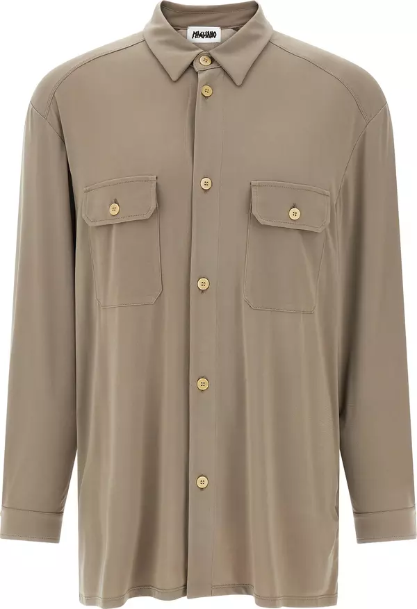 Gray Polyester Blouse