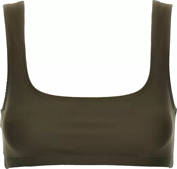 Brown Polyamide Tank Tops