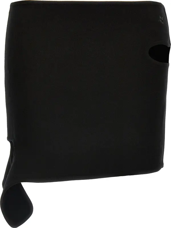 Black Viscose Long Skirt