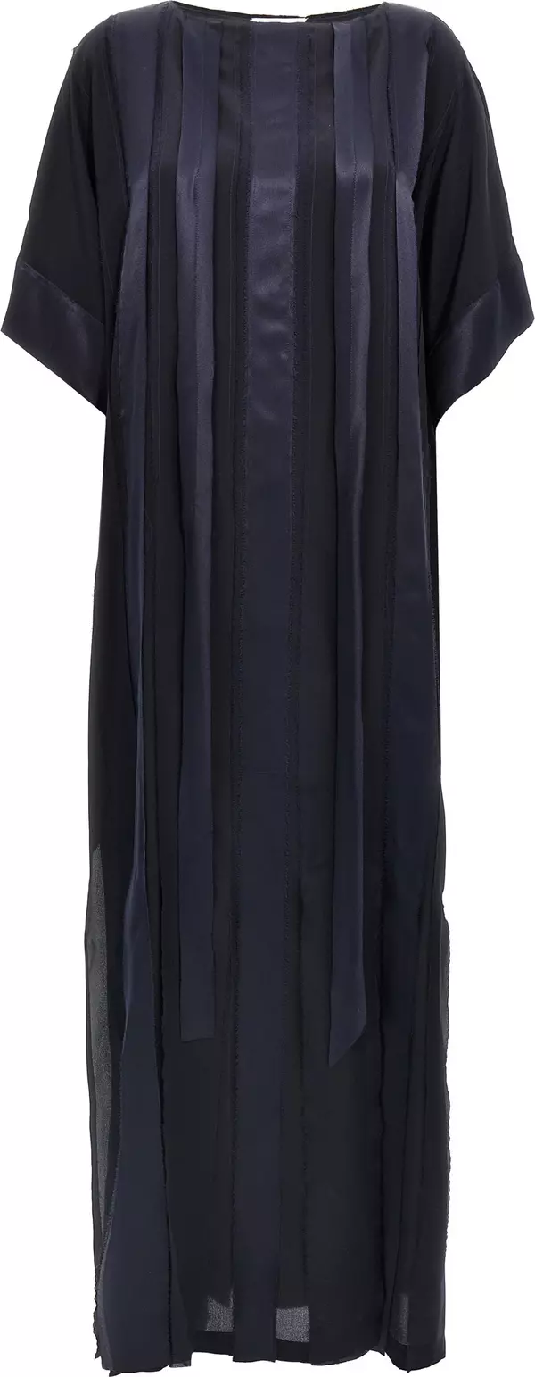 Blue Silk Long Dress